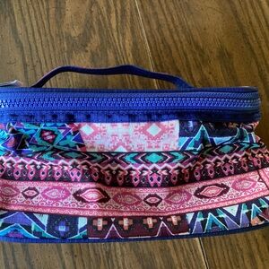 Cosmetic make up bag case soho London New York Colorful Geometric Pattern new